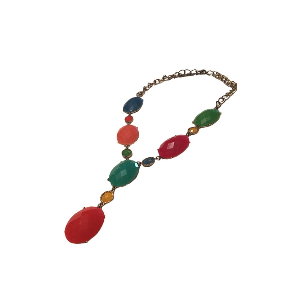 Colorful Large stoned necklace - Picture 2 of 2